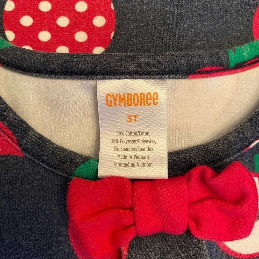 Gymboree Head of the Class Apple Print Ponte Bow Dress 3T